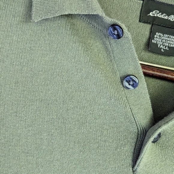 Men's Long Sleeve Polo Ultra Soft - Eddie Bauer - Picture 2 of 6
